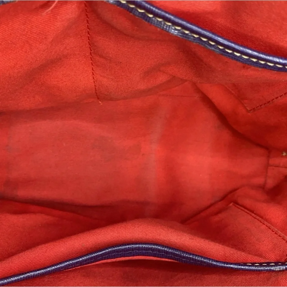 Dooney & Bourke Floral Blue and Yellow  and green Bitsy Satchel - Picture 5 of 7